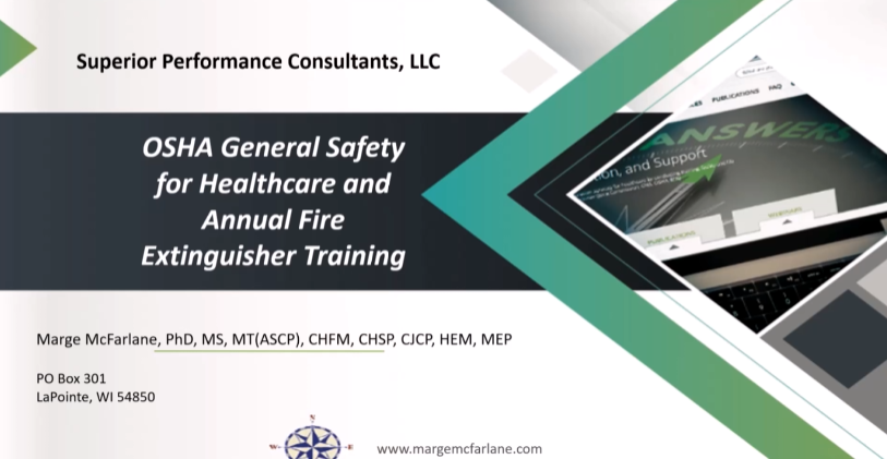 OSHA General Safety and Annual Fire Extinguisher Training